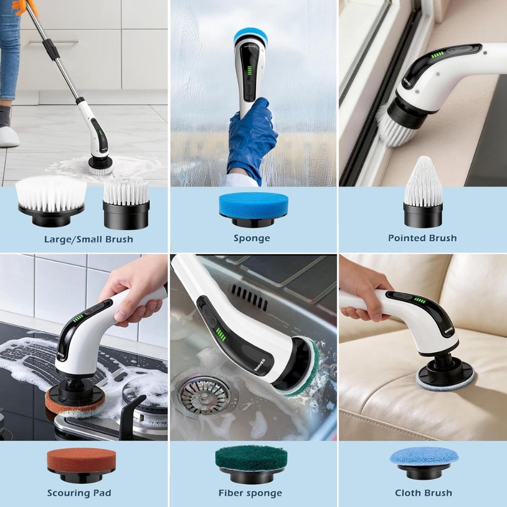 TurboClean™ 9-in-1 Electric Cleaning Brush