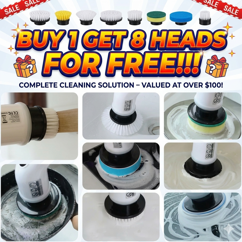 TurboClean™ 9-in-1 Electric Cleaning Brush